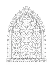 Stain Glass Window Bible Coloring Template