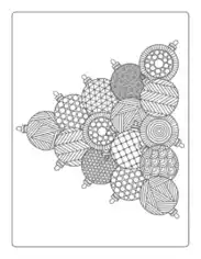 Free Download PDF Books, Christmas Decorative Round Baubles Coloring Template