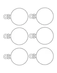 Christmas Ornaments Blank Bauble Coloring Template