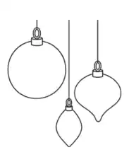 Free Download PDF Books, Christmas Ornaments Blank Hanging Coloring Template