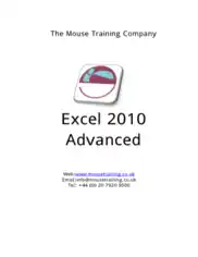 Excel 2010 Advanced, Excel Formulas Tutorial