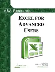 Free Download PDF Books, Excel For Advanced User, Excel Formulas Tutorial