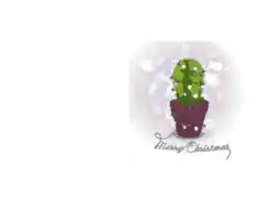Free Download PDF Books, Christmas Cards Cactus Tree Lights Coloring Template