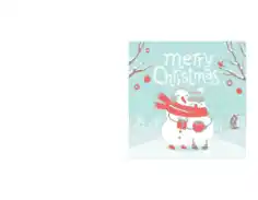 Free Download PDF Books, Christmas Cards Merry Snowman Hot Cocoa Coloring Template
