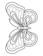 Free Download PDF Books, Butterfly Layered Coloring Template