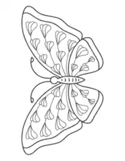 Butterfly Lobes Coloring Template
