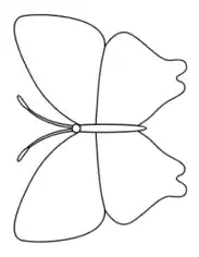Butterfly Outline 13 Coloring Template