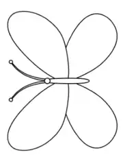 Butterfly Outline 14 Coloring Template