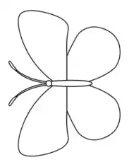 Butterfly Outline 16 Coloring Template