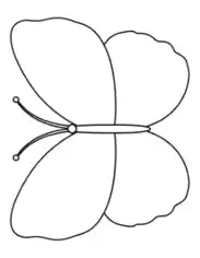 Butterfly Outline 6 Coloring Template