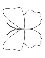 Butterfly Outline 7 Coloring Template