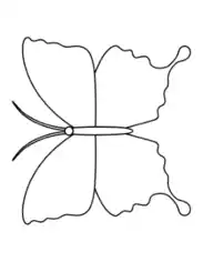Butterfly Outline 8 Coloring Template