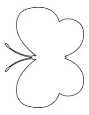 Butterfly Outline Coloring Template