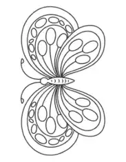 Butterfly Rounded Coloring Template