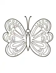 Butterfly Simple Pattern To Color Coloring Template