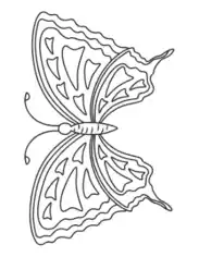 Free Download PDF Books, Butterfly Triangles Coloring Template
