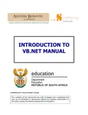 Free Download PDF Books, Introduction To VB.Net Manual