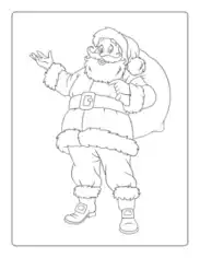 Free Download PDF Books, Santa Buckle Boots Big Belt Sack Coloring Template