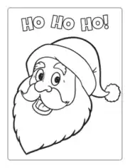 Free Download PDF Books, Santa Claus Ho Ho Ho Coloring Template