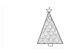 Free Download PDF Books, Christmas Coloring Christmas Tree Card Template