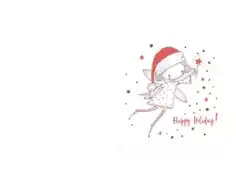 Free Download PDF Books, Christmas Happy Holidays Fairy Card Template