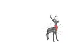 Free Download PDF Books, Christmas Merry Deer Card Template