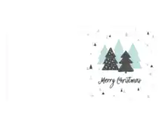 Christmas Merry Geometric Trees Triangles Card Template