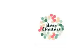 Christmas Merry Wreath Bright Baubles Card Template