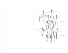 Christmas Silent Night Holy Night Handwriting Card Template