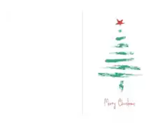 Free Download PDF Books, Christmas Stamped Tree Card Template