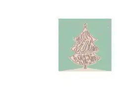 Christmas Vintage Tree Word Art Card Template