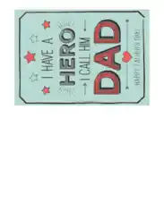 Hero Dad Wordart Fathers Day Cards Template