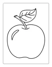Free Download PDF Books, Apple Preschoolers Large Autumn and Fall Coloring Template