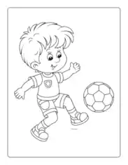 Soccer Practice Autumn and Fall Coloring Template