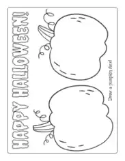 Free Download PDF Books, Halloween Draw A Pumpkin Face Coloring Template