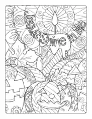 Free Download PDF Books, Halloween For Adults Jesus Shine In Me Coloring Template