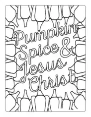 Halloween Pumpkin Spice Jesus Christ_2 Coloring Template