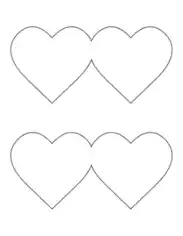 Heart Card With Side Hinge Medium Coloring Template