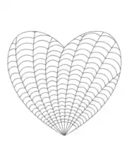 Heart Intricate Pattern for Adults Coloring Template