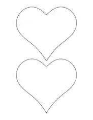 Free Download PDF Books, Heart Simple Outline Medium Coloring Template