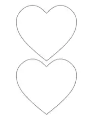 Heart Simple Rounded Outline Medium Coloring Template