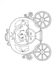 Free Download PDF Books, Princess Carriage Coloring Template