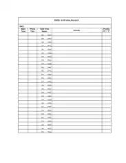 Free Download PDF Books, Daily Activity Record Template