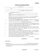 Affidavit for Personal Guarantee Template