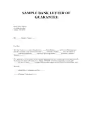 Bank Payment Guarantee Letter Template