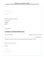 Free Download PDF Books, Financial Support Guarantee Letter Sample Template