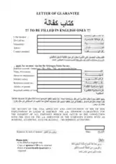 Guarantee Letter for Visa Application Template