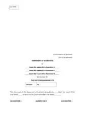 Guarantee of Agreement Template