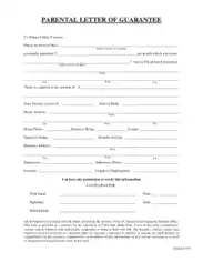 Free Download PDF Books, Sample Parent Guarantee Letter Template