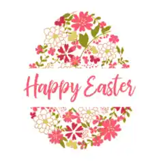 Free Download PDF Books, Easter Cards Egg Flower Pattern Template